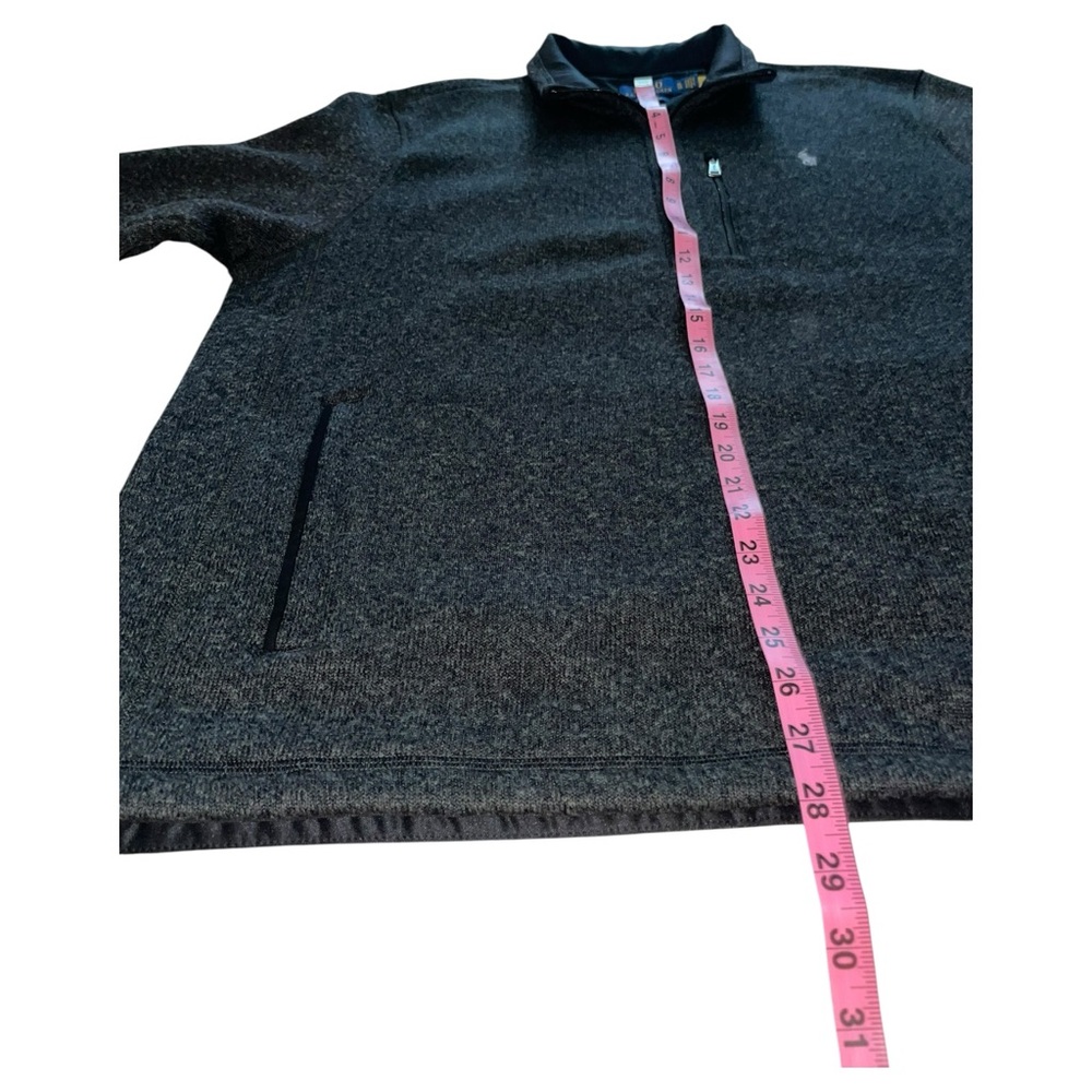 POLO RALPH LAUREN Men’s Heathered Grey Quarter Zip Pullover SZ XL - Picture 6 of 7